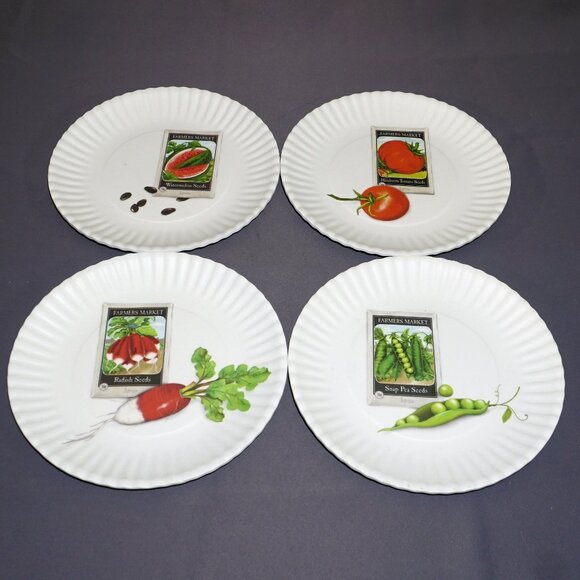 One Hundred Eighty Degrees 4 paper looking melamine plates like new - Picture 4 of 5